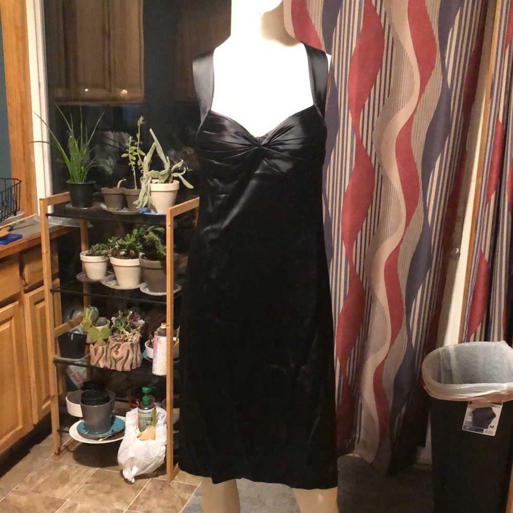 Black Satin cocktail dress